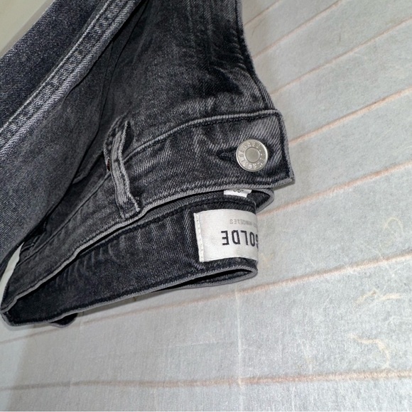 Agolde Hi-Rise Stovepipe Black Women's Jeans - Picture 11 of 12